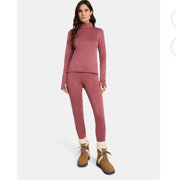 Size L Mock Neck Shirt for Women Base Layer Thermal Top - Wild Ginger