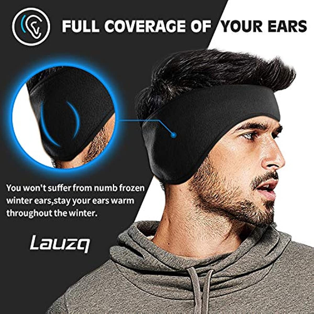 Winter Ear Warmer Headbands for Men Women Kids - Fleece Ski & Outdoor Gear