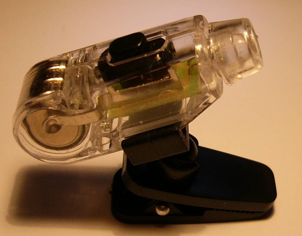 Clip On White LED Light with Swivel Mount - Batteries Included