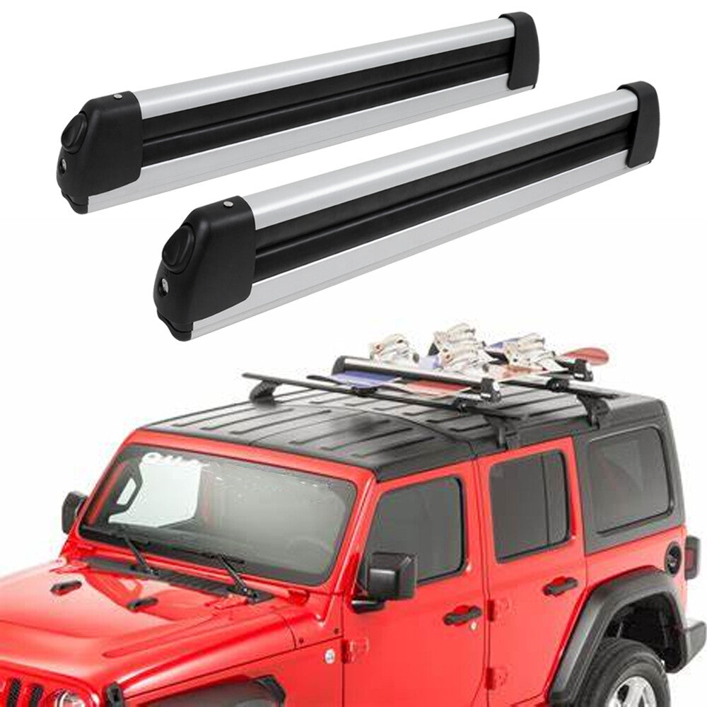 Aluminum Roof Rack Cross Bar for Jeep Wrangler Ski Snowboard Carrier