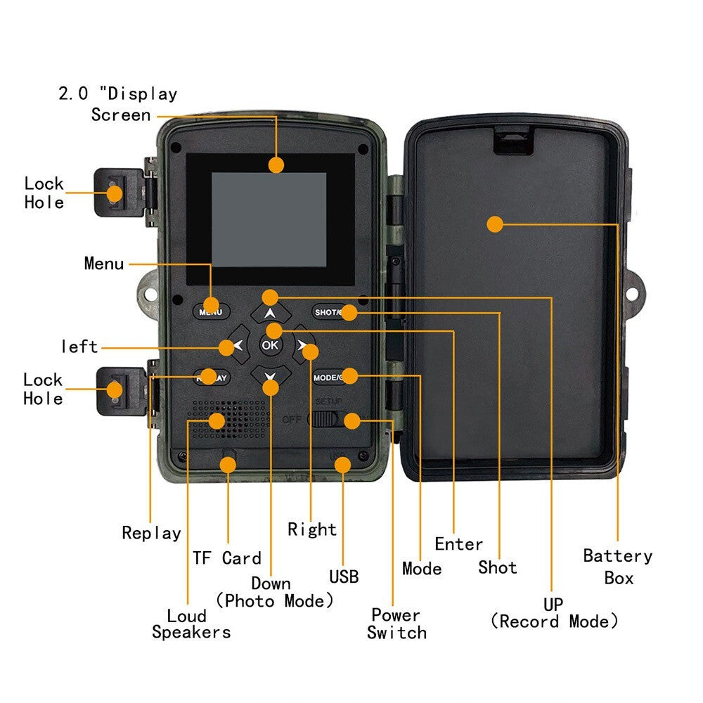 4K 36MP Trail Camera with Night Vision Waterproof Motion Detection