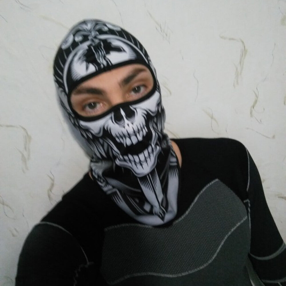 Full Face Mask Balaclava Ghost Skull Windproof Cycling & Tactical Hood