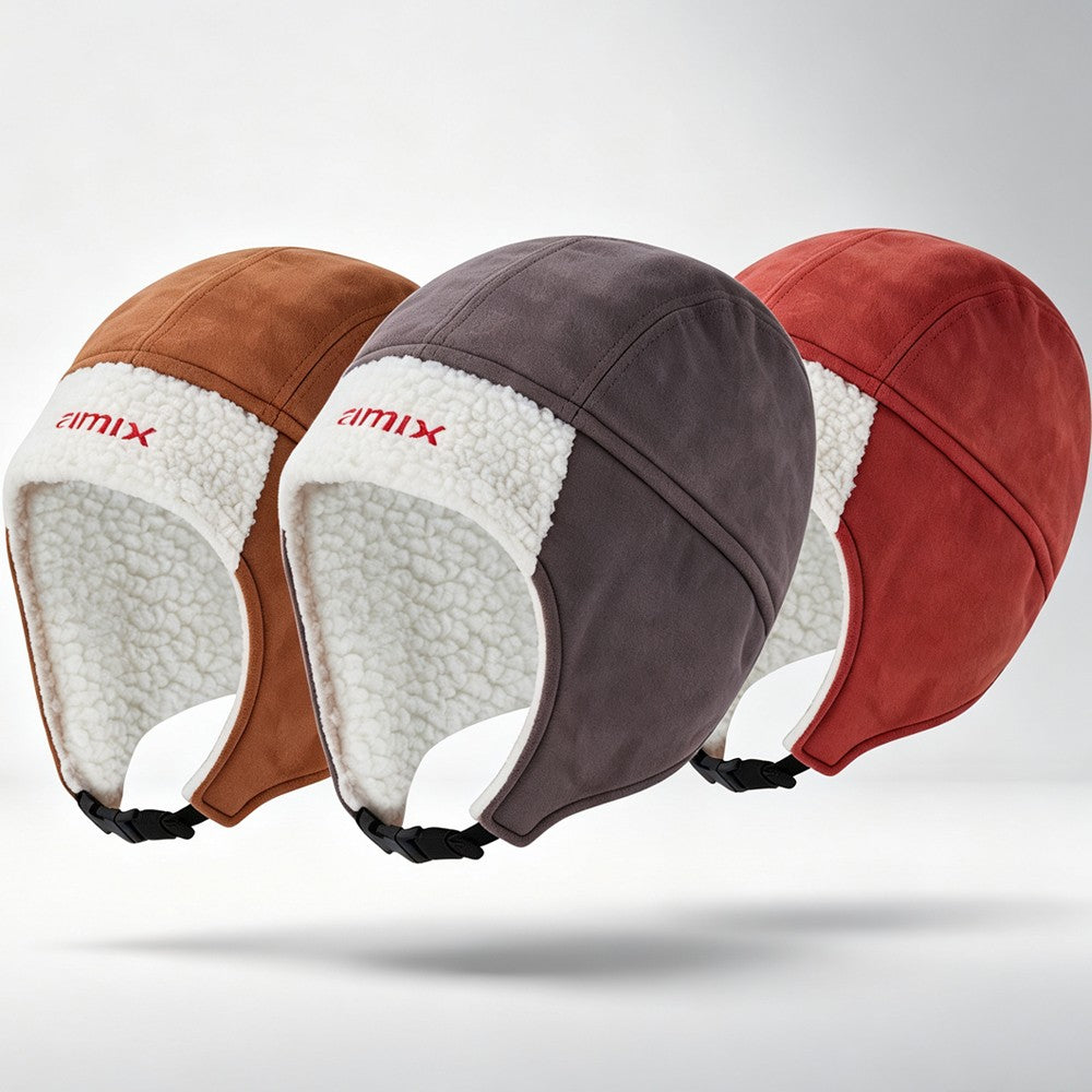 Unisex Warm Ski Helmet Liner Hat with Ear Flaps - Winter Sports Cap for Men Women