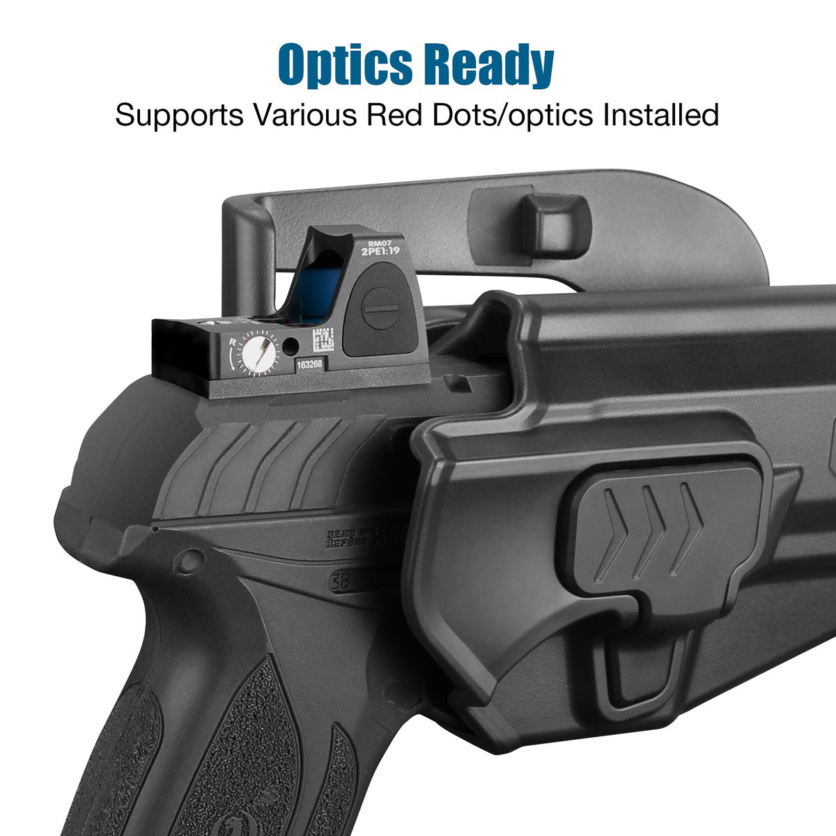 Level II Index Finger Release OWB Polymer Holster for Ruger Security 9 Standard