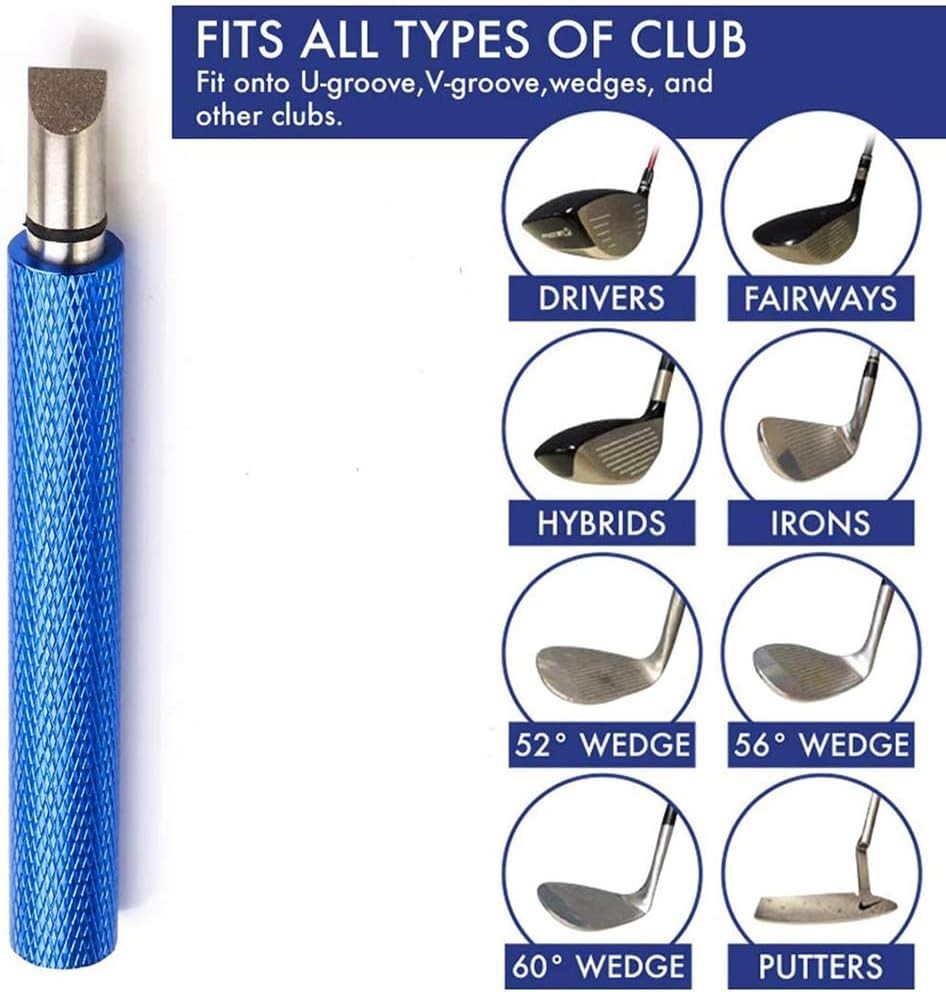 Golf Club Groove Sharpener for Iron and Wedge Restoring & Cleaning