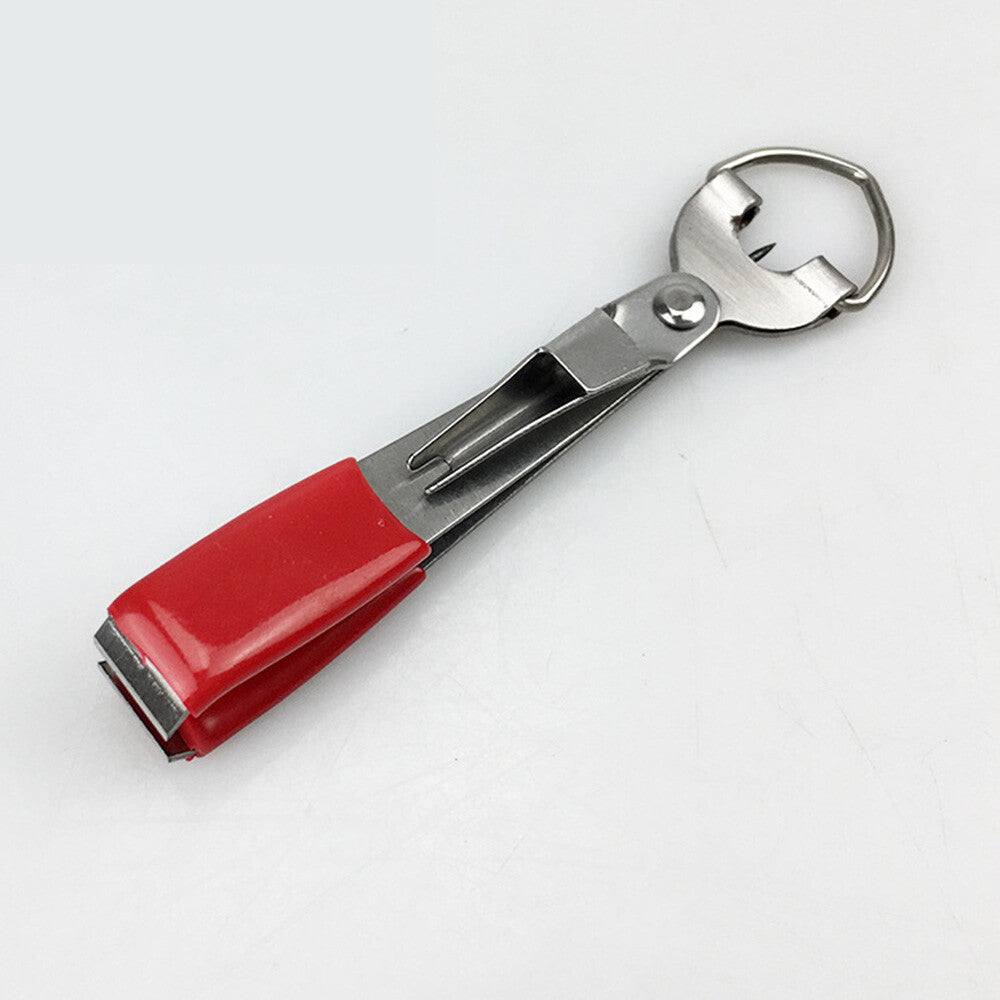 Fishing Line Knot Tying Tool with Cutter and Hook - Stainless Steel