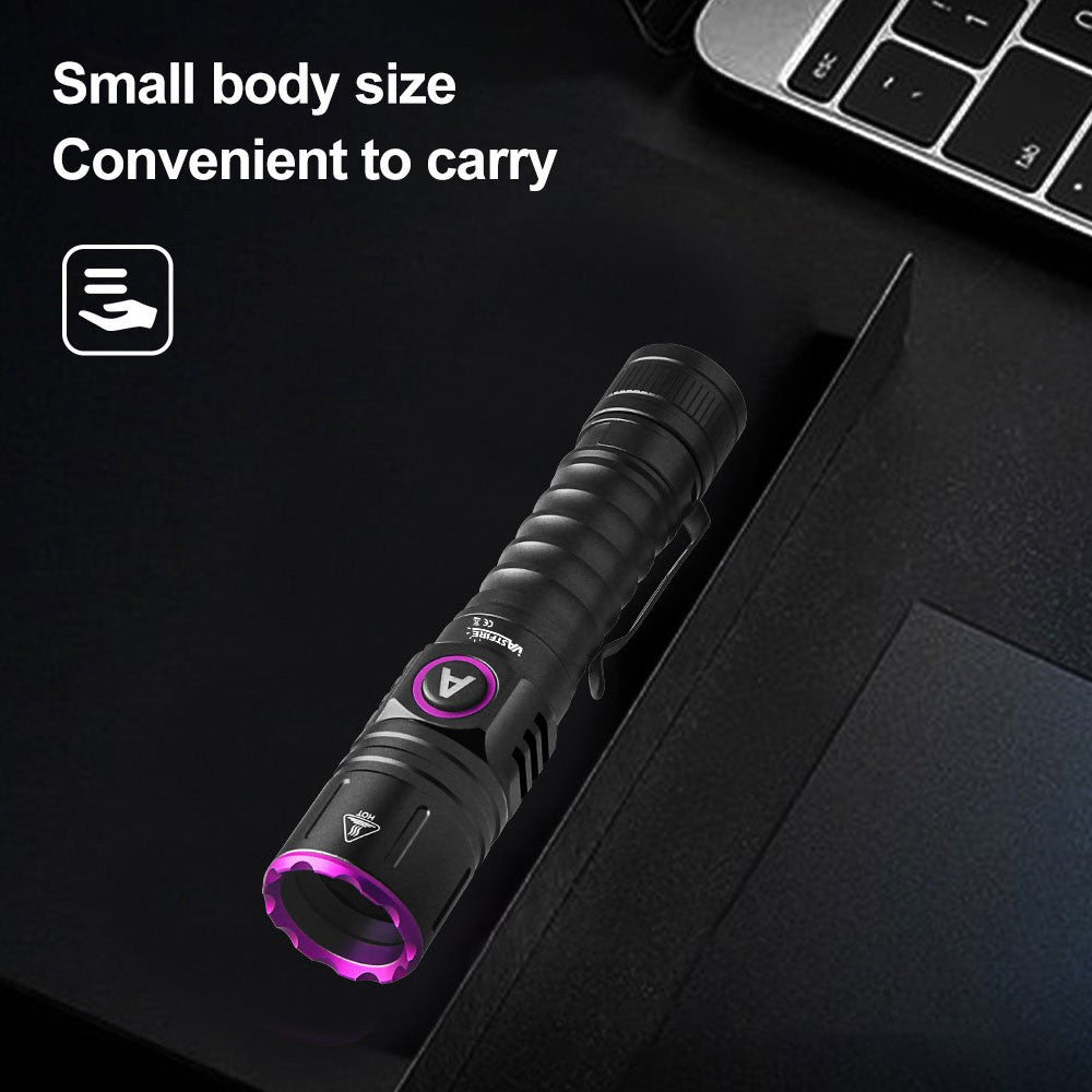 UV Flashlight 365nm LED Inspection Torch Rechargeable Blacklight