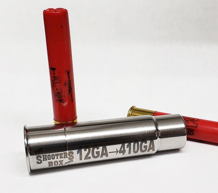 12GA to 410GA Shotgun Adapter - Stainless Steel, Chamber Reducer for Break Open Shotguns