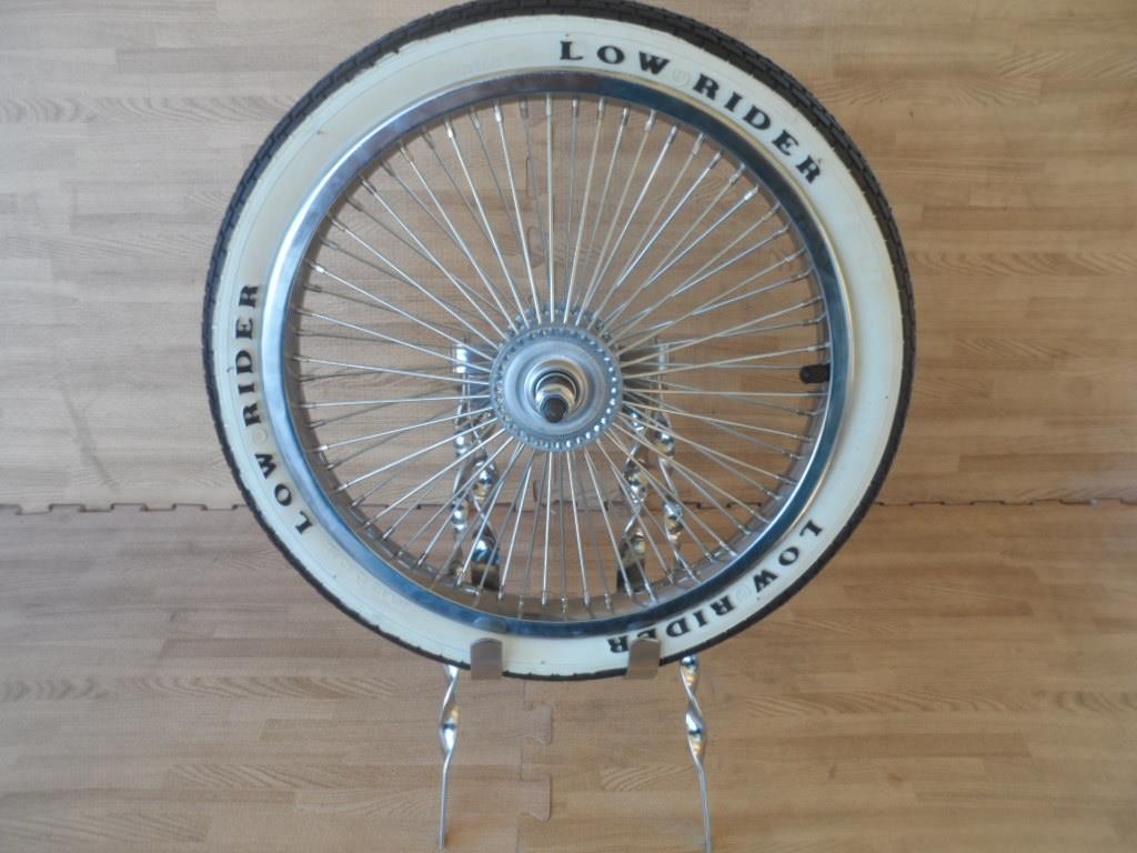 20-inch Lowrider Bicycle Wheel Kit with 16-inch Spare Whitewall Tire