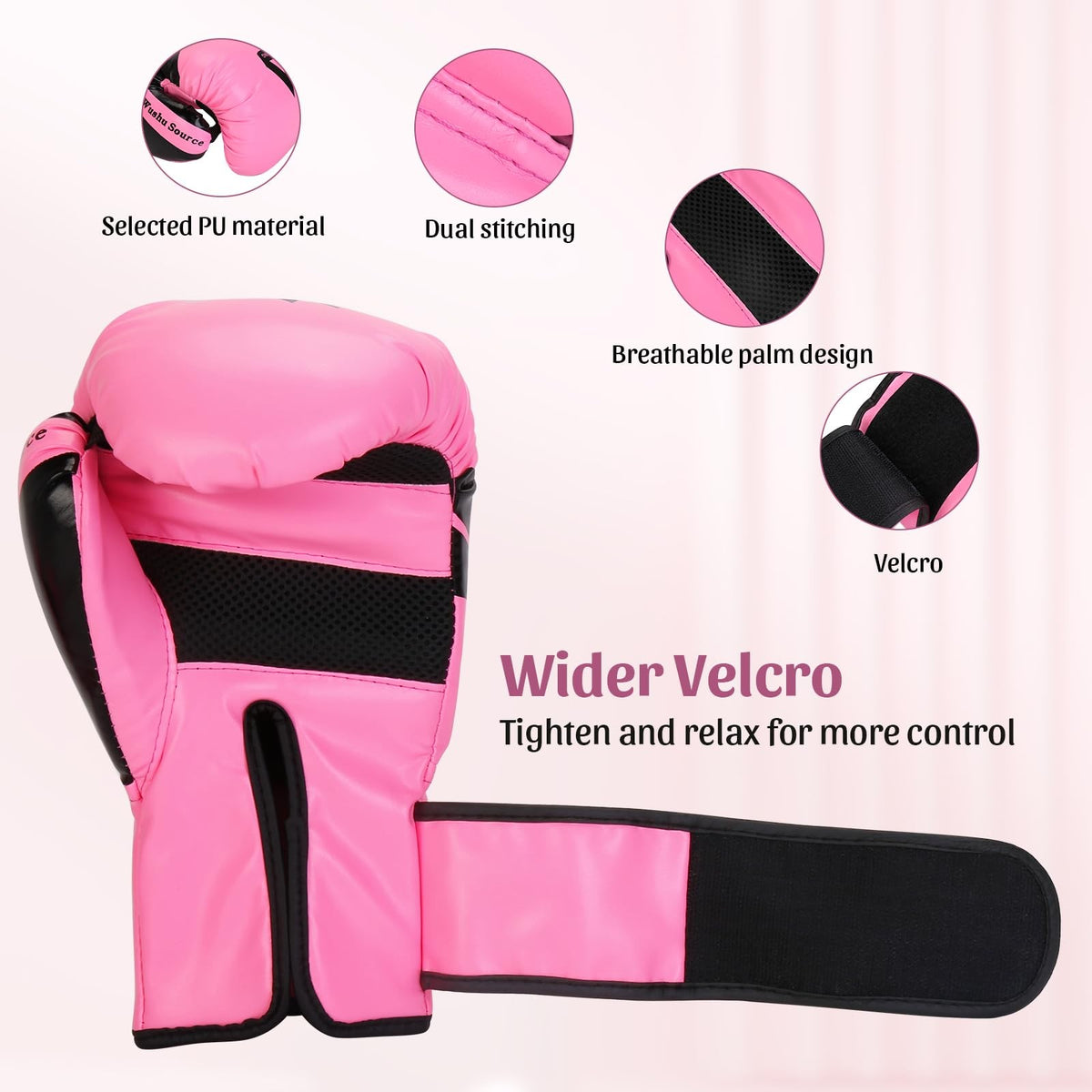 Pink Boxing Gloves 8oz for Women - Training & Sparring Gear