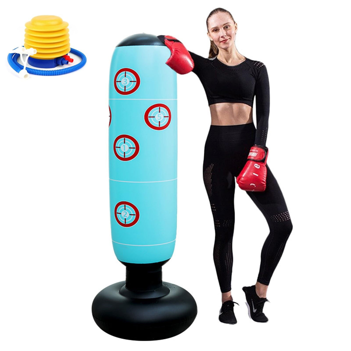 Inflatable Freestanding Punching Bag for Kids & Adults Heavy Duty Boxing Equipment