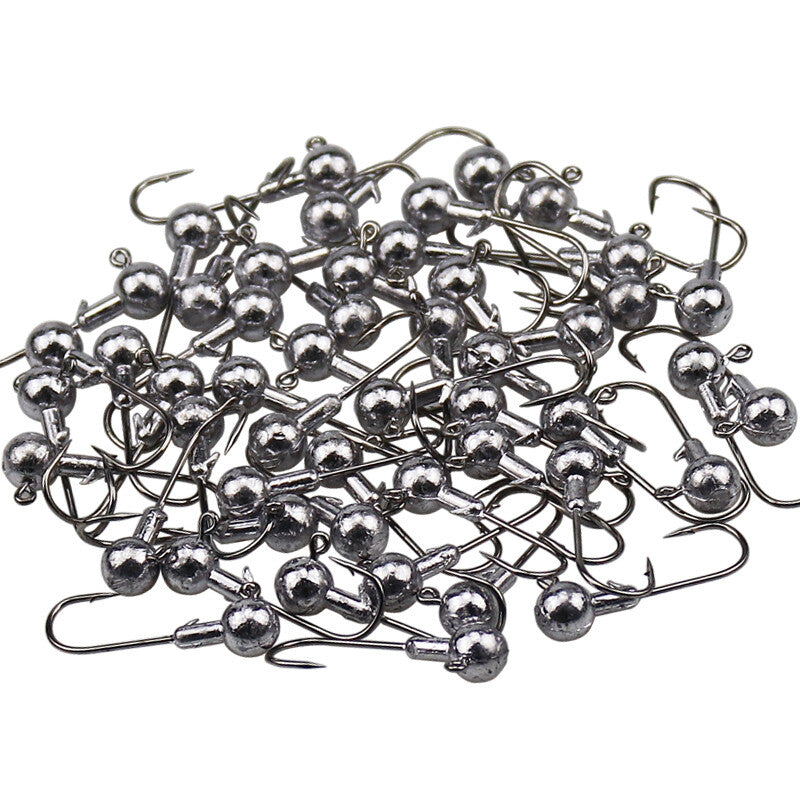 100Pcs Lead Jig Heads Fishing Hooks for Crappie Bass Lures Tackle