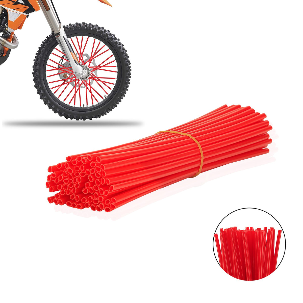 Universal Bike Spoke Skin Covers 72PCS Motorcycle Rim Protector Wraps