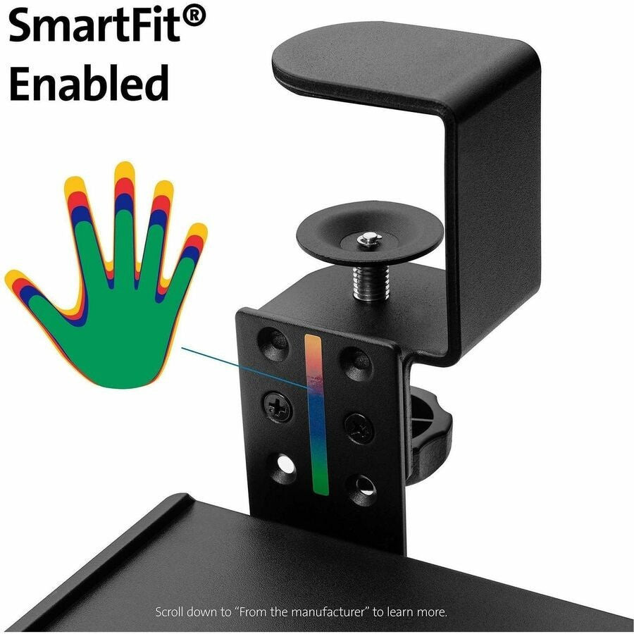 Clamp-On Keyboard Drawer for Desks - Black, SmartFit by Kensington (k55407ww)