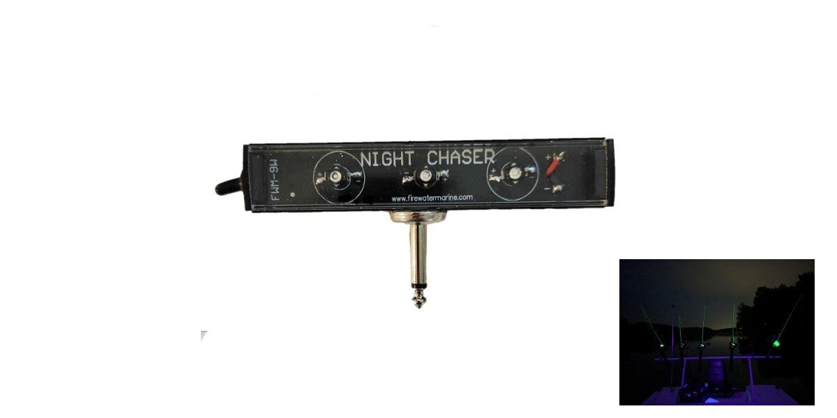 UV Fishing Black Light with Mono Plug - Waterproof 9W LED Night Light for Night Fishing
