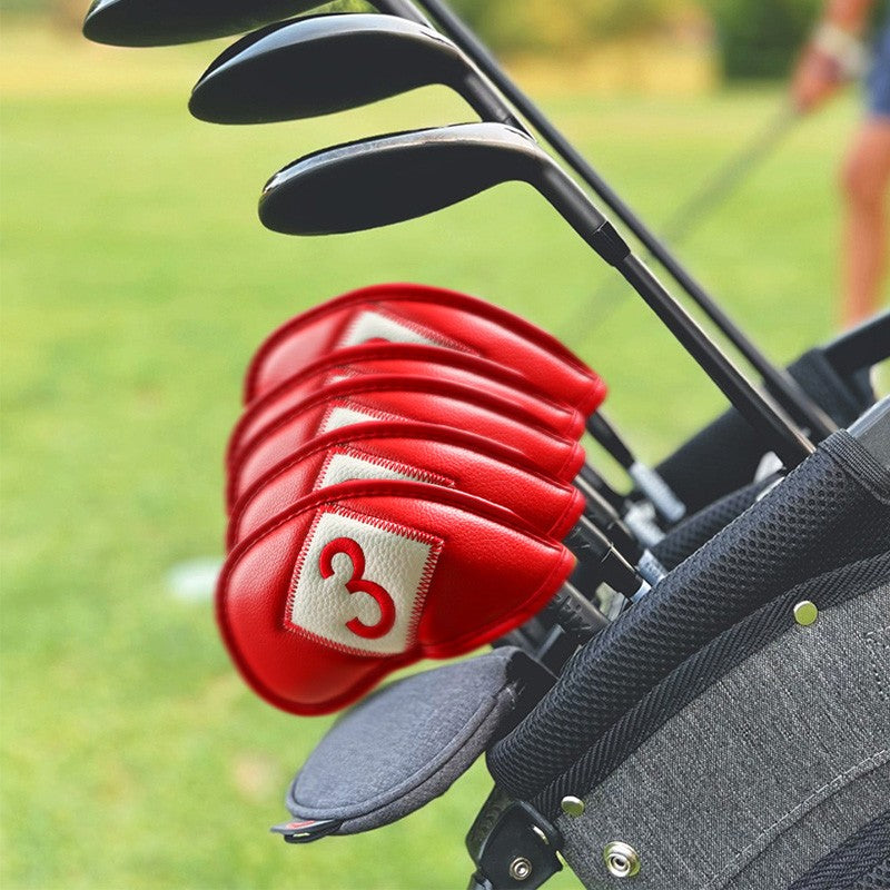 Golf Head Covers Set - 12 Pieces with Embroidered Labels for Irons and Wedges