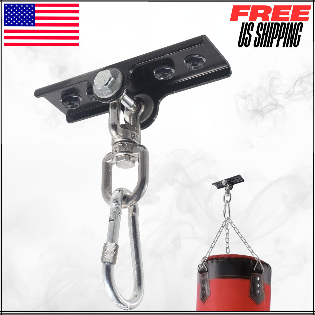 Heavy Duty Punching Bag Hanger Ceiling Mount Reinforced Steel Support 300 Lbs