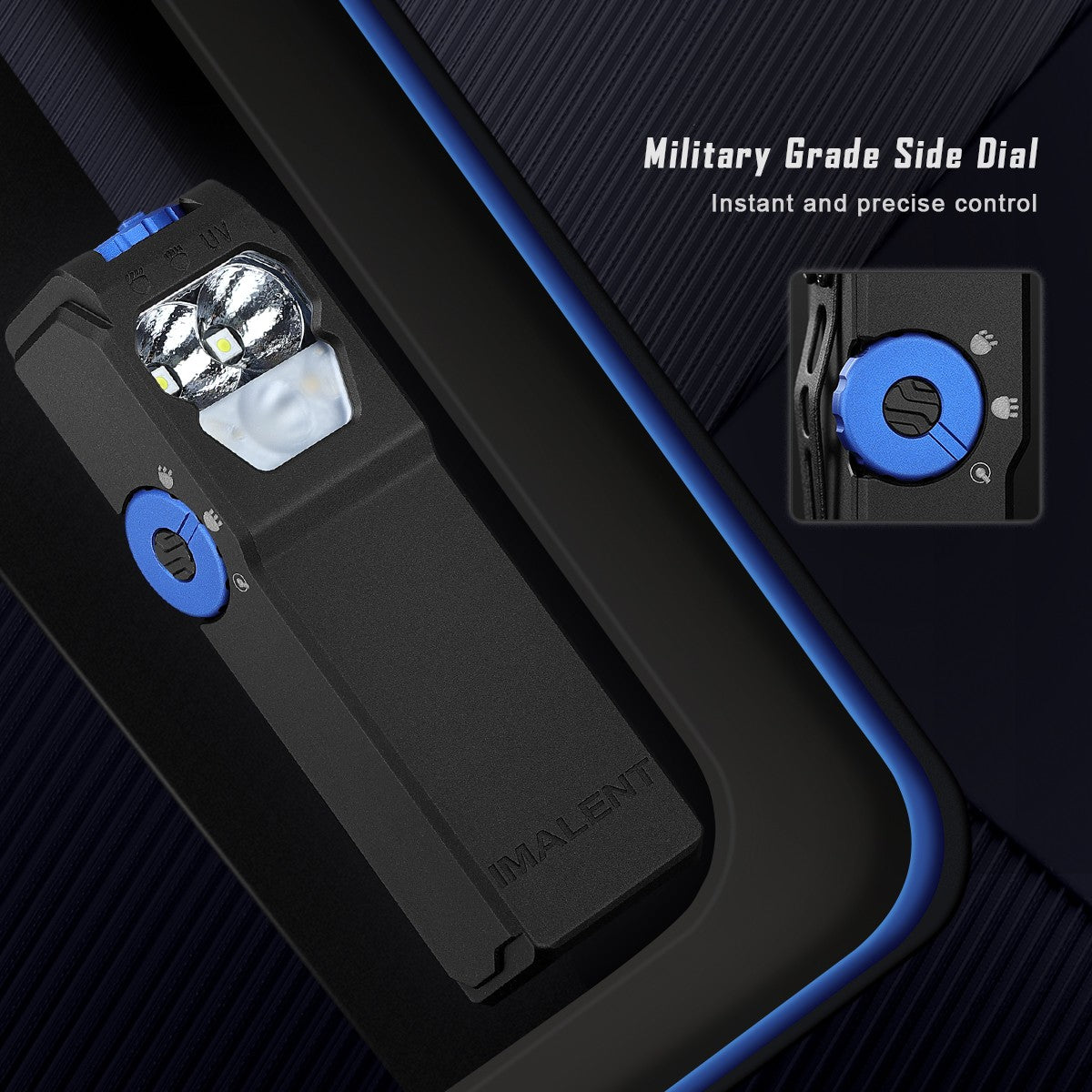 USB-C Rechargeable Clip-On Flashlight with Warm and UV Light - IMALENT GR36 2800 Lumens