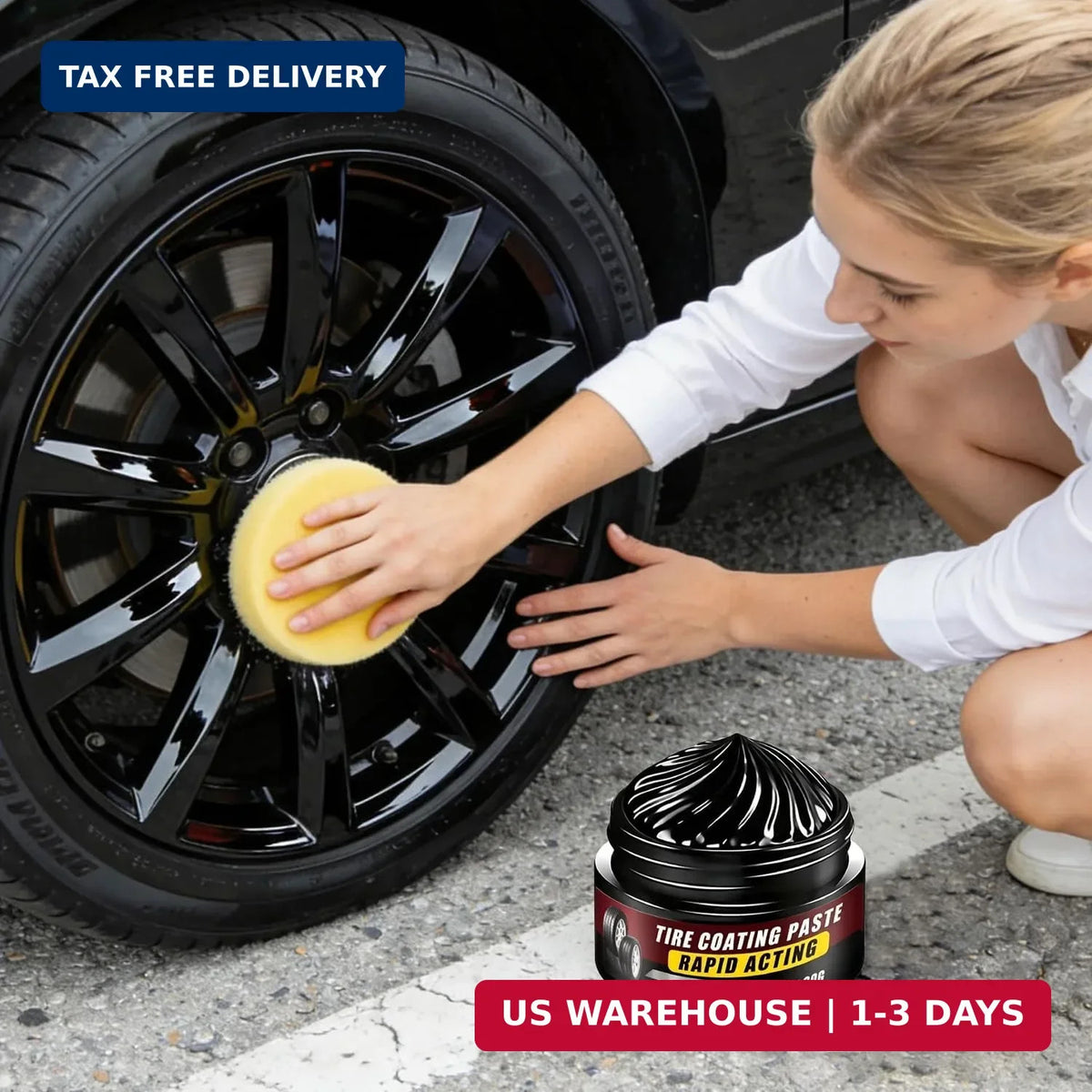 2PCS Tire Coating & Trim Restorer - Deep Black Shine & UV Protection