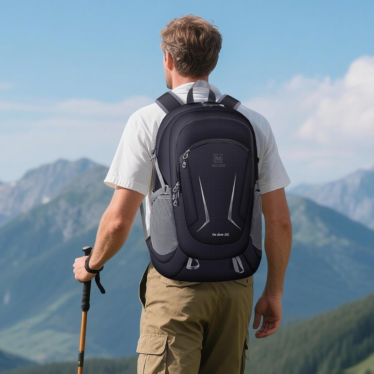 Ultralight Packable Hiking Backpack 35L Water-Resistant Daypack