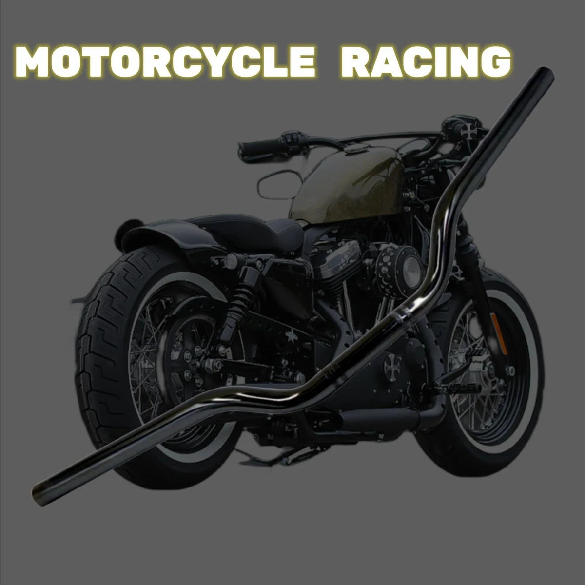 Motorcycle Handlebar Set 22mm SE Series Black 7/8 Inch Standard CR High