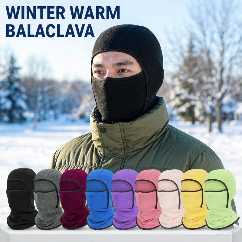Unisex Winter Full Face Ski Mask Balaclava for Outdoor Sports - Black