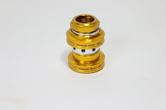 Old School BMX 1-Inch Threaded Gold Anodized Bicycle Headset - Durable Sealed Bearing