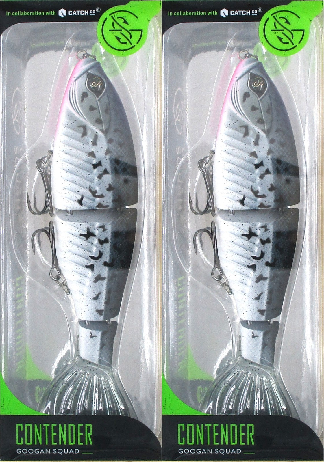 7-Inch Slow Sinking Soft Plastic Swimbaits for Crappie and Bass - 2 Pack