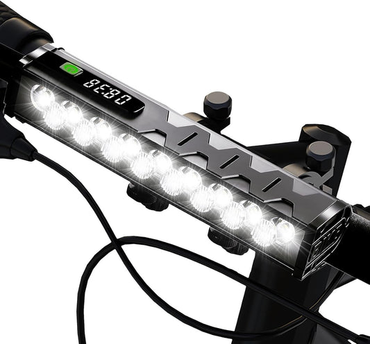 Rechargeable 4800LM Bicycle LED Light Bar with 10000mAh Battery for Night Riding