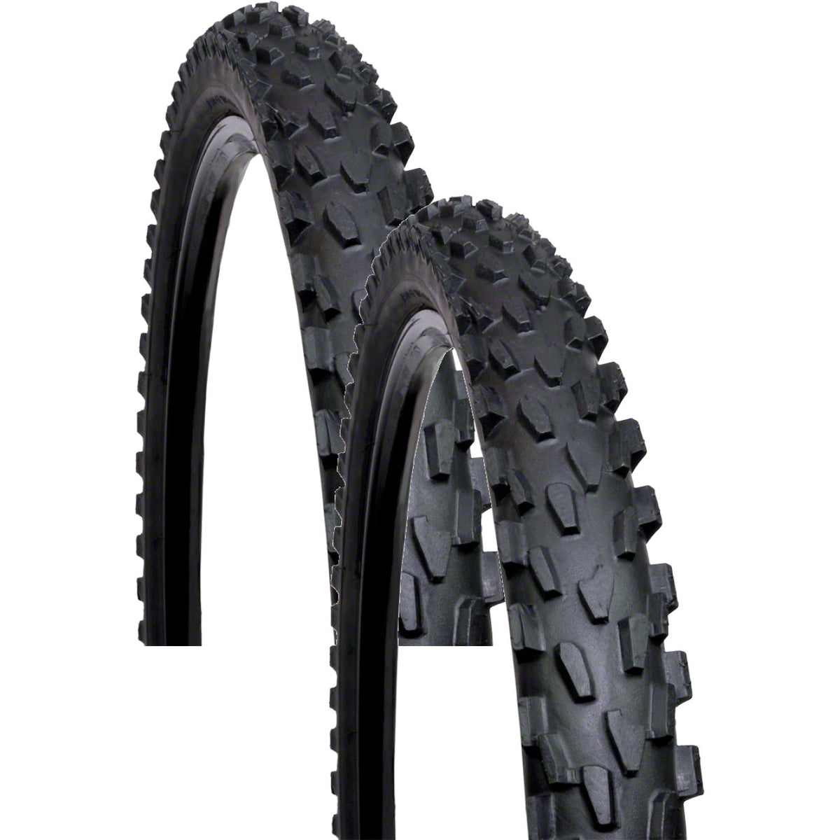 2-Pack Mountain Bike Tires 26 x 2.1 Clincher Wire Bead Set - Durable Trail Tires