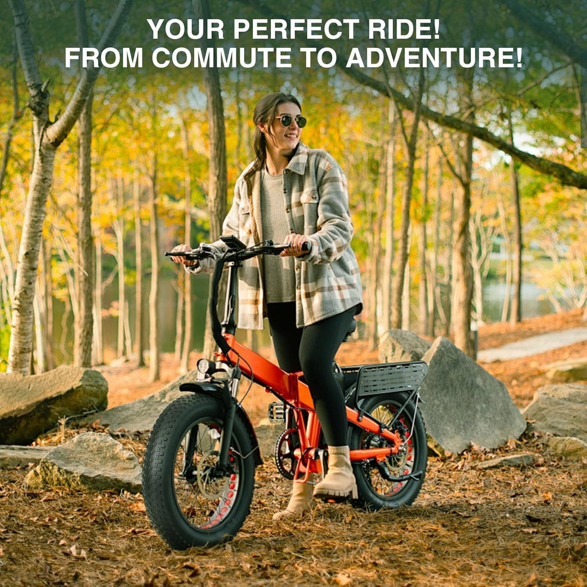 20x3.0 Inch E-Bike Tire - Anti-Puncture Fatbike Tire for Mountain & City Bikes