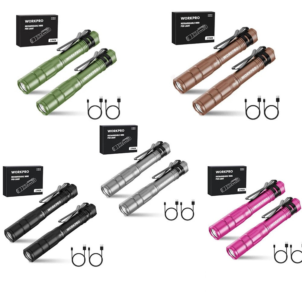 Rechargeable Mini LED Flashlight - Compact EDC Pen Light with 4 Modes, IPX4 Water Resistance
