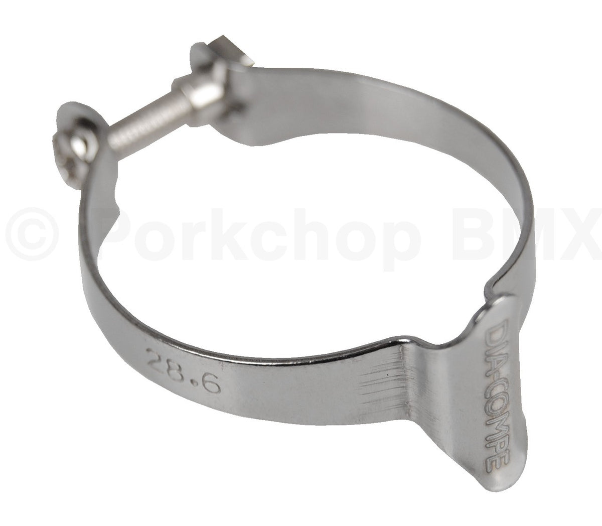 28.6mm Bicycle Brake Cable Housing Frame Clip Clamp - Chrome