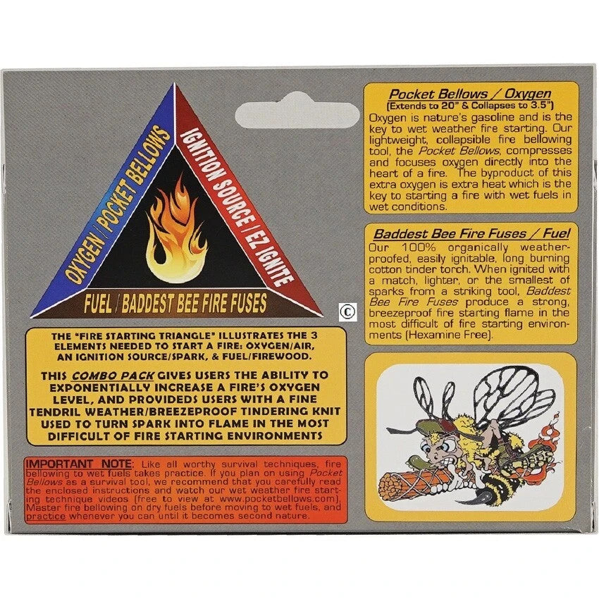Outdoor Fire Bellow Collapsible Metal Tool for Camping & Hiking