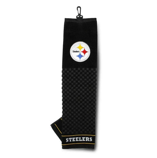 Pittsburgh Steelers Golf Towel - Embroidered Team Logo Premium Club Bag Accessory