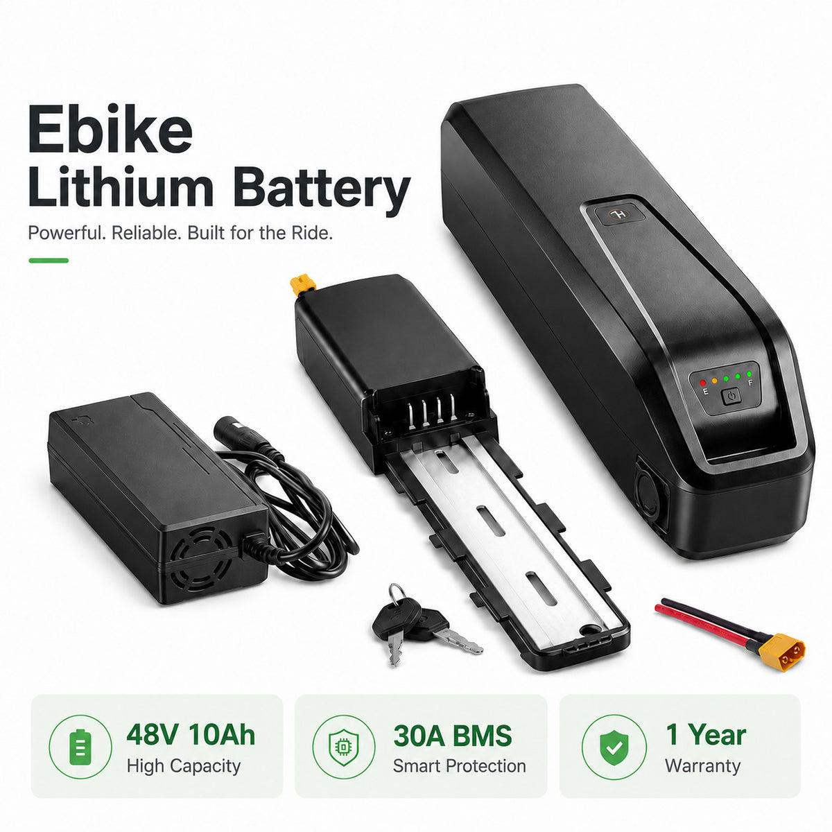 48V Lithium E-Bike Battery 10Ah for Electric Bikes with UL 2271 Certification