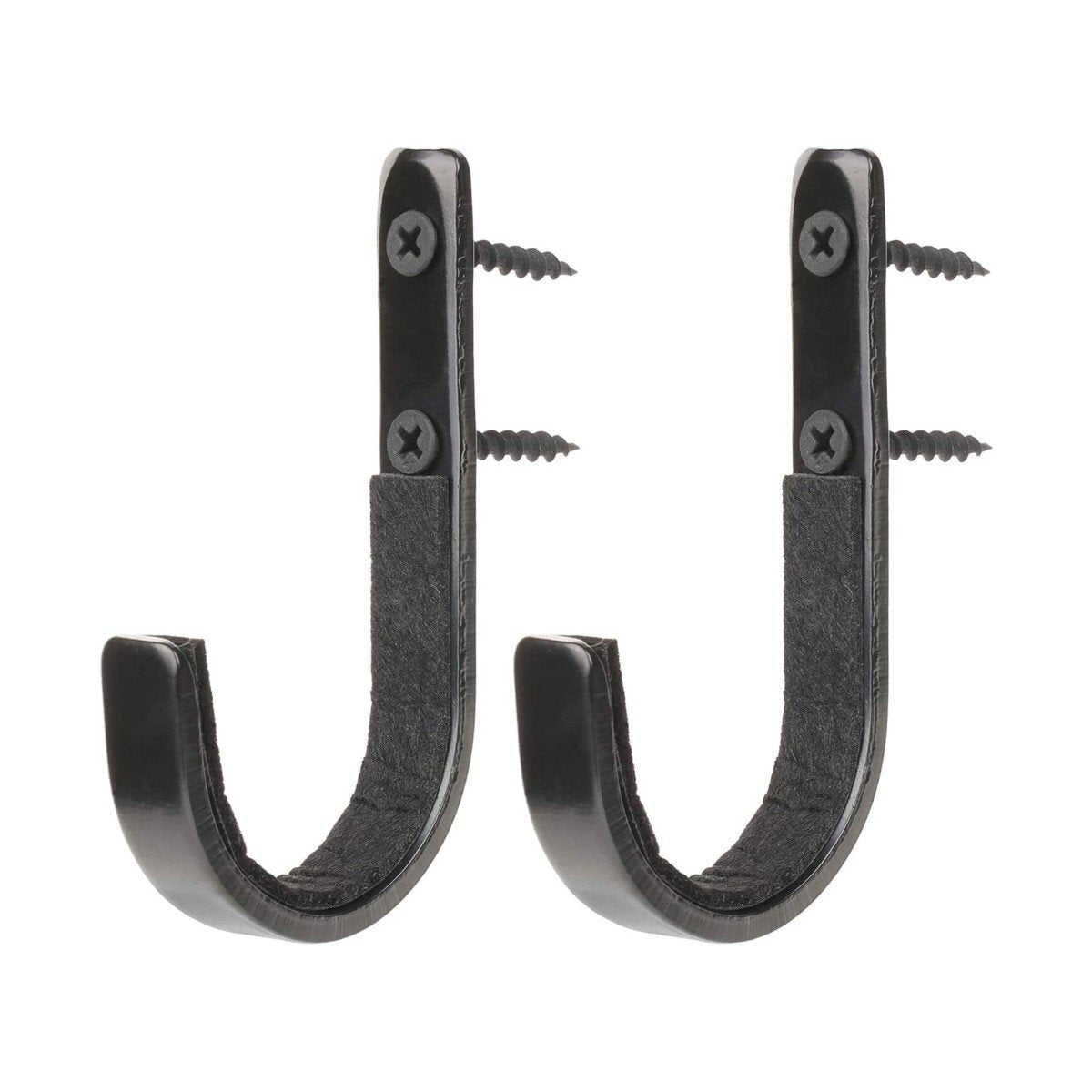 Wall Mount Gun Rack with Felt-Lined Hooks for Shotguns Rifles and Archery Bows