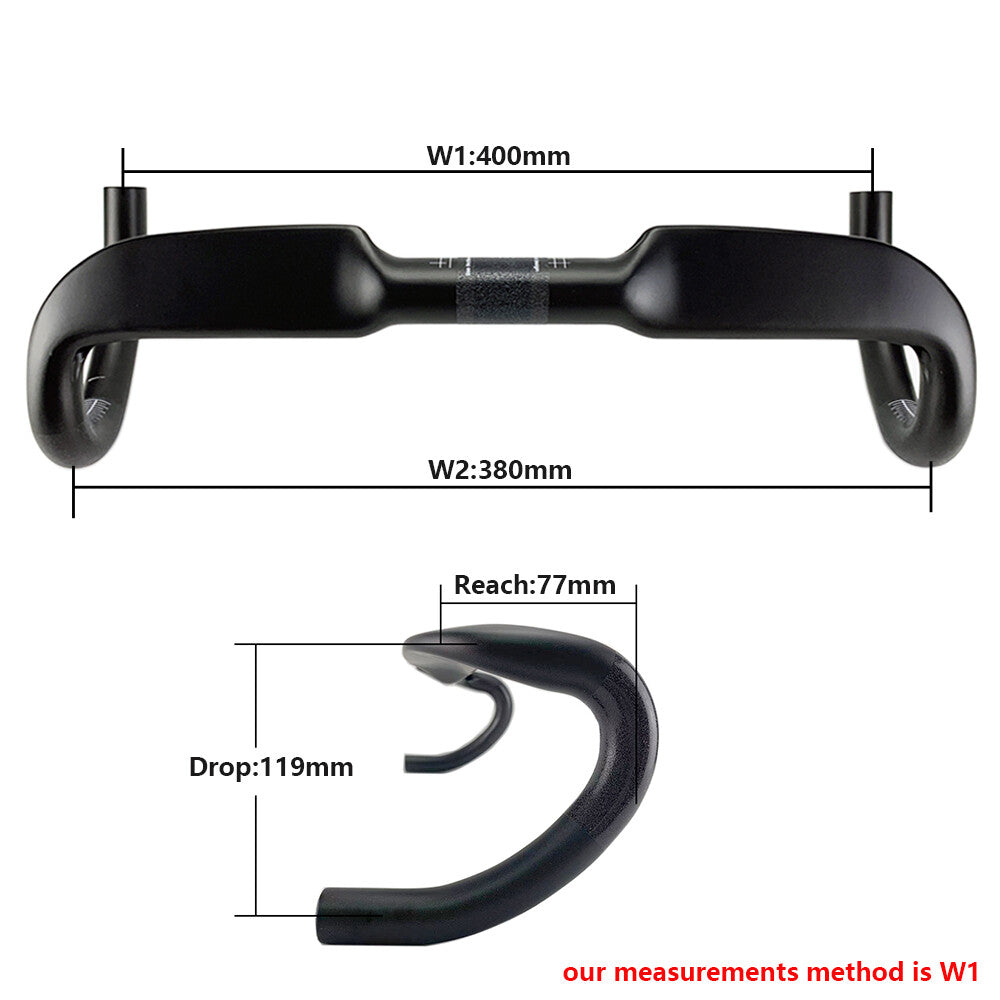 Carbon Drop Handlebar for Road Bike 31.8mm Inner Routing Racing Bicycle US Stock