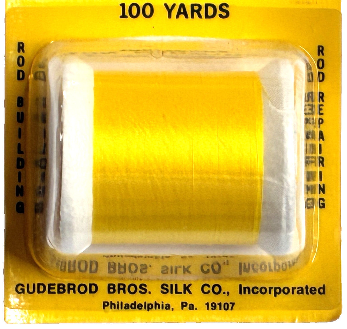 Set of 3 Yellow Nylon Thread Spools - Fine Type A for Fly Fishing