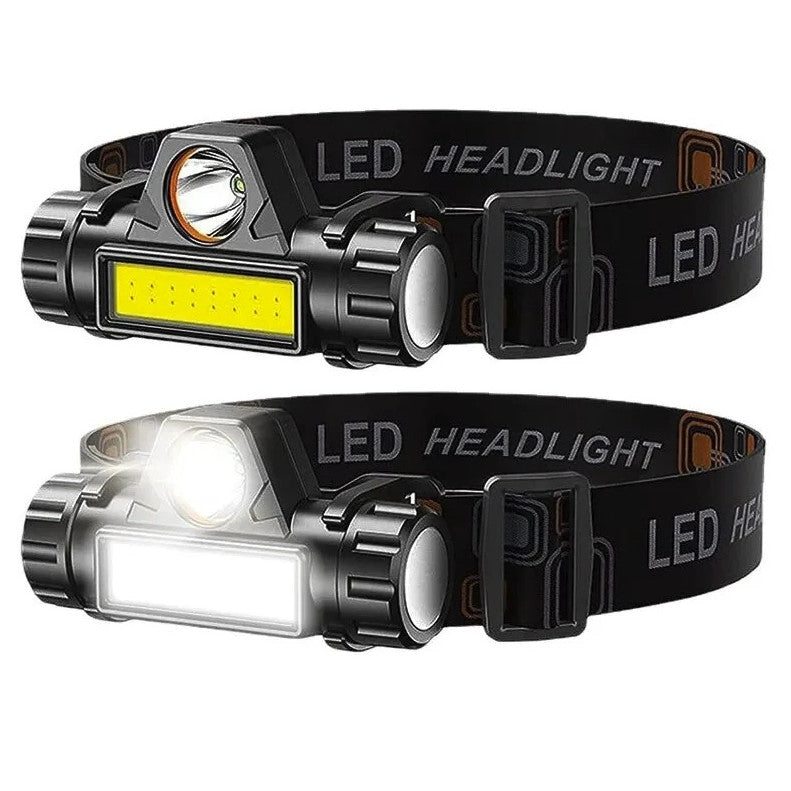 Rechargeable COB LED Headlamp Waterproof Camping Light with Magnetic Base