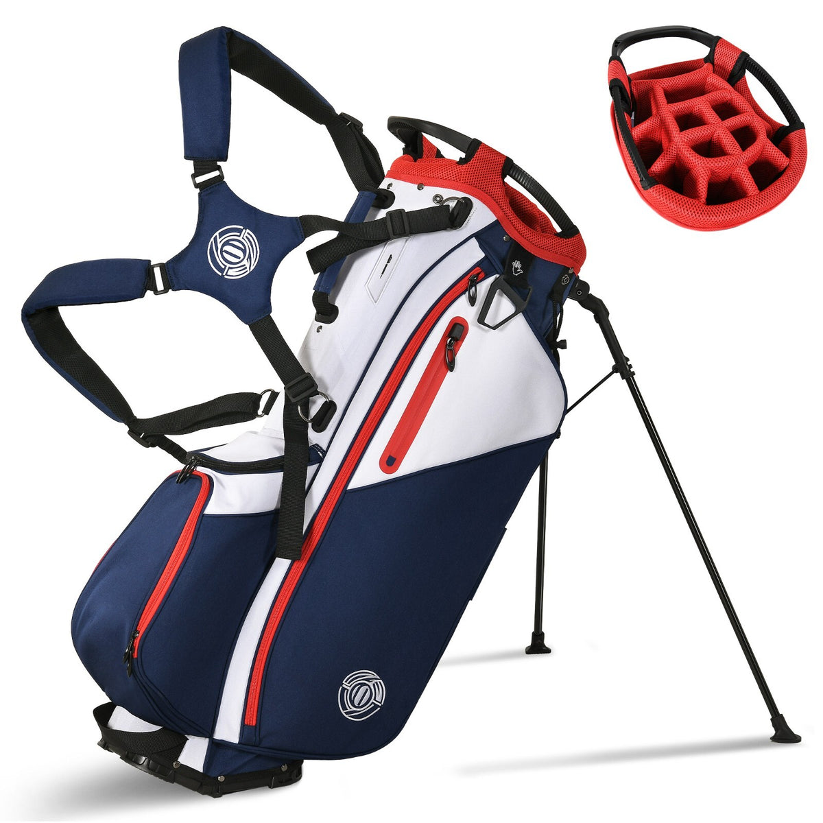 Lightweight 14-Way Golf Stand Bag with Full Length Dividers and Padded Straps