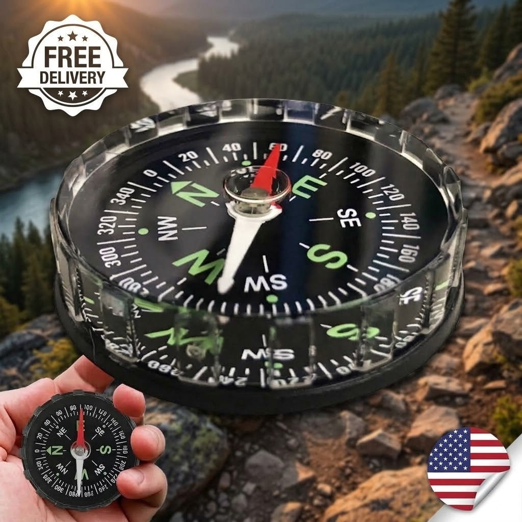 Waterproof Hiking Compass - Portable Survival Navigation Tool