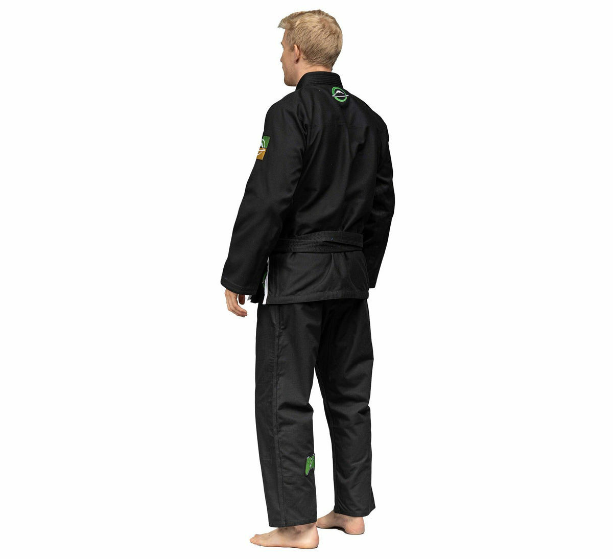 Lightweight Mens Jiu-Jitsu Gi - Gamer Series, Black & Green - Fuji Suparaito