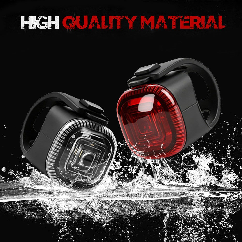 Rechargeable USB Bike Lights Set - Front and Rear LED Safety Kit