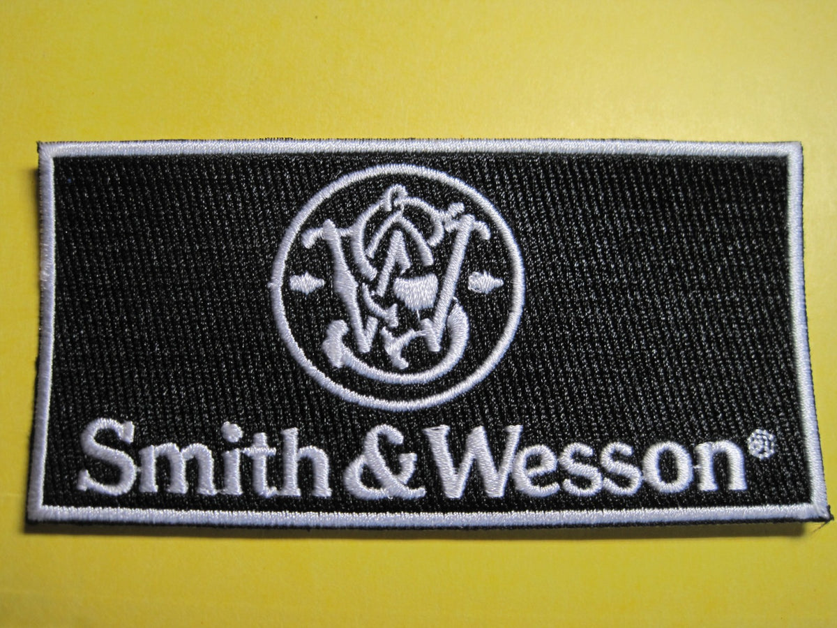 Firearms Vest Patch 2x4 Inch Black Hook Back Gun Patch