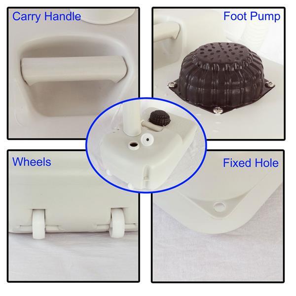 Portable Toilet with Sink and Hand Washing Station - Camping WC 20L Flush
