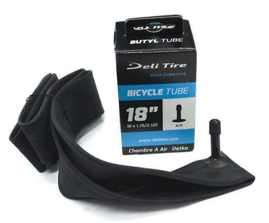 18-Inch Bicycle Inner Tube with Schrader Valve - Fits 1.75-2.125 Inch Tires