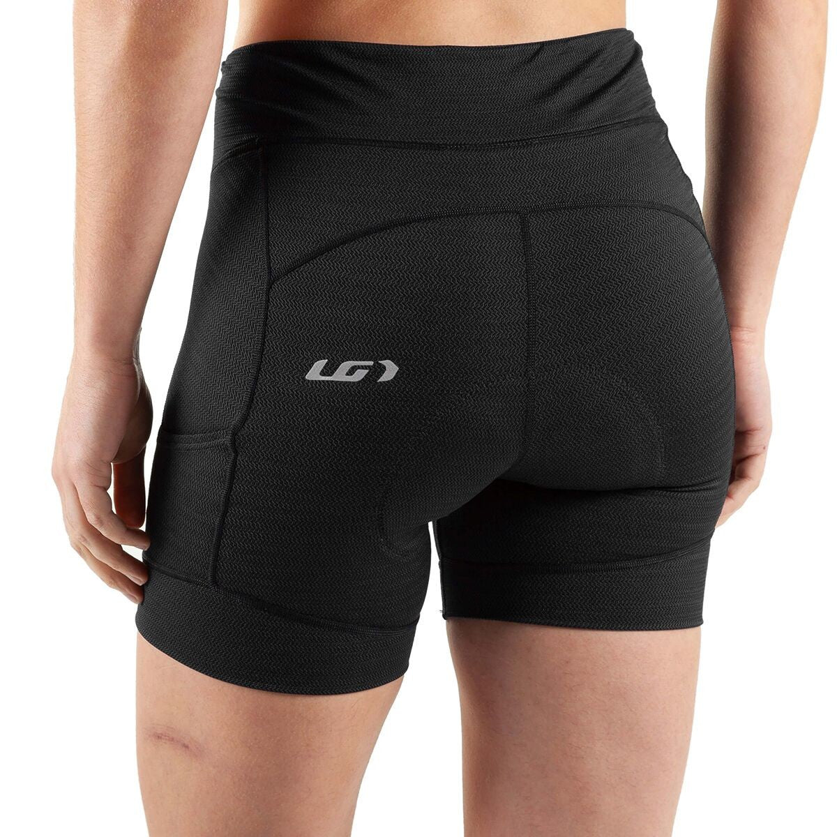Women's Cycling Shorts with Compression Fit Sensor Texture 5.5 - Black