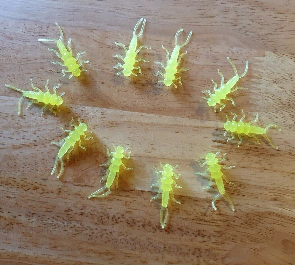 40 Pack of Stonefly Nymphs for Trout & Panfish Fishing - Multiple Colors