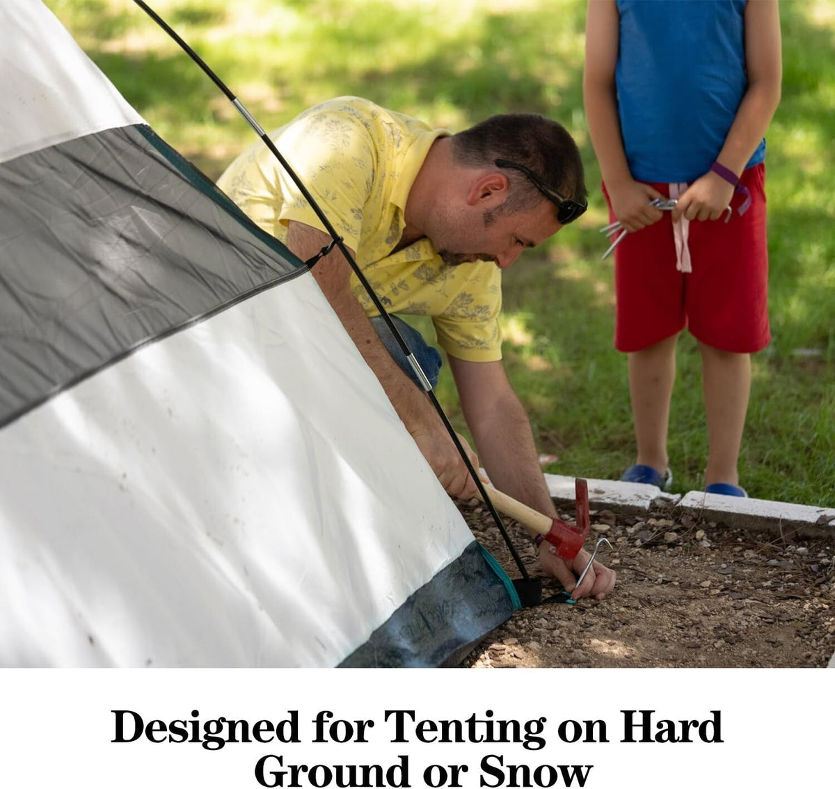 Heavy Duty 10 Inch Tent Stakes Set - Metal Ground Pegs for Camping & Outdoor